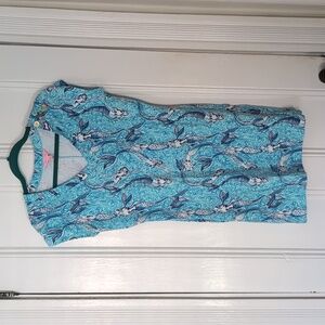 RARE Lilly Pulitzer Nice Tail Mermaid Aqua Turquoise Mini 🧜🏼‍♀️